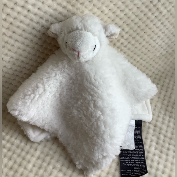 Little Miracles Sheep Lamb Lovey Security Blanket Stuffed Animal Embroidery Eyes - Picture 2 of 11